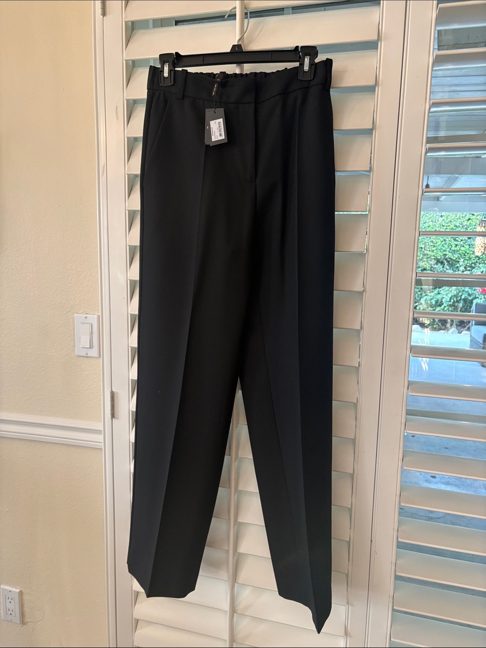 Maje Black High-Rise Tailored Trousers